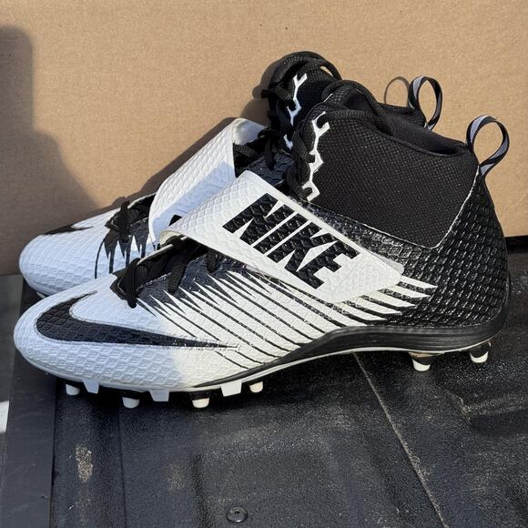 Nike Lunarbeast Strike Pro TD White Black Football Cleats Mens‎ 12 833421-100 main image 9